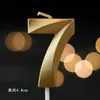 Vela de aniversário Casa da Ópera Número dourado 0-9 sem fumaça Bolo de aniversário Festa Confeitaria Sobremesa Vela Plugável Conjunto