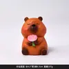 Talla de Madera Imitación Capibara Capibara Lindo Adornos Hechos a Mano Soporte para Teléfono Móvil Coche Escritorio Adornos de Resina Artesanías