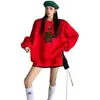 Feliz Año Nuevo en el Año del Caballo, Sudaderas a Juego para Familiares de Mujer, Atuendos Rojos de Año Nuevo 2026, Atuendos para Pareja y Mejores Amigos