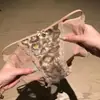 "Hs" Estampado de Leopardo Llama Morada* Bragas Sexy Atractivas de Encaje para Mujer Modelo Nuevo 2025 Entrepierna de Algodón Puro
