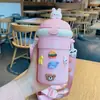 Copos de Água de Vidro Atacado Fabricante, Copos de Água de Vidro Desenho Animado Fofo de Bolinho, Copos de Água Portáteis para Estudantes ao Ar Livre, Copos de Presente