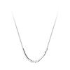 Collar Cuadrado Pequeño de Plata Esterlina S925 Diseño Nicho Ins Estilo Frío Simple Geométrico Plata Rota Cadena Clavícula D9234