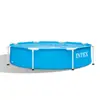 Piscina Redonda con Estructura Intex28205 Piscina Redonda con Marco de Tubo para Camping al Aire Libre Transfronteriza Piscina Familiar para Jugar en el Agua