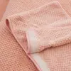 Toalha de salão de beleza conjunto de três peças toalha de banho fronha lençol capa de cama pano para cuidados com a pele touca para a cabeça absorvente logotipo