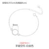 Pulsera de Plata de Ley 925 Soporte Vacío para Pulsera para Mujer Estilo Japonés y Coreano Simple con Incrustaciones de Cera de Abeja y Jade Hetian Soporte Vacío para Pulsera 8-15mm