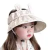 Chapéu de Sol Fofo para Crianças, Proteção UV de Verão, Fino, Menina Bebê, Aba Larga, Chapéu de Sol