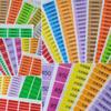 Pegatinas Arcoíris para Clasificación de Tareas Escolares Etiquetas de Colores A4 Etiquetas de Nombre para Organizar Libros de Tareas, Marcar Libros y Herramienta de Asignación de Grupos de Clase