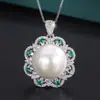 2022 novo europeu e americano retrô incrustado Aobei madrepérola Diamante Flor Feminino colar com pingente 16mm