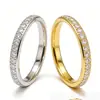 Anillo de Aliento de Bebé con Incrustaciones de Diamantes de Lujo Accesible Nicho Ins Japonés y Coreano para Mujer Moda Acero de Titanio Anillo de Oro de 18K Al por Mayor en Stock