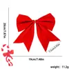 Lazo rojo de terciopelo más vendido con decoración de alambre para fiesta de Navidad y decoración de boda, adorno colgante, colgante de lazo