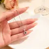 Collar de Proyección de Lujo Ligero Más Vendido Transfronterizo para Mujer, Pequeño y Exquisito, Accesorio de Colgante Simple y Versátil, Joyería para Regalo del Día de San Valentín