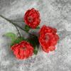 3 Cabeças de Flores de Peônia Única para Adereços de Fotografia Doméstica e ao Ar Livre, Flores de Seda, Flores Artificiais, Flores Atacado, Flores Secas, Flores Falsas