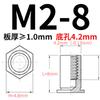 Tuerca Columna de Agujero Ciego de Aluminio Prisionero Hexagonal Remachable Bsoa-M2M2.5-4/5/6/7/8/9/10/Agujero Inferior 4.2