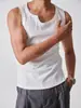 Deportes Fitness Slim-Fit Chaleco sin Mangas Ropa Interior Camiseta sin Mangas para Hombre Color Sólido Camiseta Base Chaleco Versátil para Hombre