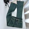 Jeans Acampanados Ajustados Petite para Mujer Verano 2025 Cintura Alta Control de Abdomen Pantalones de Campana de Moda