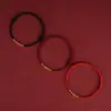 Boa Sorte Vem com o Tempo, Pulseira de Fio Vermelho para Homens e Mulheres, Pequenas Contas Douradas na Cor Dourada, Pulseira Trançada para o Ano de Nascimento, Contas da Fortuna