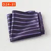 Bolsillo de la Camisa del Traje Bufanda Banquete de Bodas Negocios Poliéster Seda Bufanda Cuadrada Pequeña Pañuelo de Bolsillo Fábrica de Shengzhou Pañuelo Rayado para Hombres