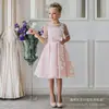 Vestido de Princesa para Niña, Vestido de Gasa Abullonado para Dama de Honor, Vestido de Pasarela para Anfitriona, Vestido para Niños, Ropa a la Moda para Niñas Pequeñas, Verano