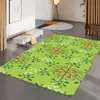 Tapete Minimalista Moderno para Sala de Estar, Tapete de Veludo Cristal para Mesa de Centro, Tapete de Luxo Leve de Alta Qualidade com Padrão de Folhas para Quarto ao Lado da Cama