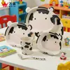 Juego de Vajilla Infantil de Melamina y Fibra de Bambú Plato Dividido para Comer con Forma de Vaca para Bebé Regalo Complemento Alimenticio