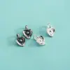 Acessórios de prata de lei S925 pingente de folha estilo coreano estilo ins pulseira de cristal pulseira de pérola pingente de folha acessórios DIY
