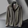 Cárdigan con cremallera para primavera y otoño, sudadera con cuello alto para hombre, color liso, deportivo, casual, corte holgado, una pieza, dropshipping