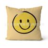 Nueva funda de cojín de Amazon, modelo de almohada para habitación, sala de estar, impresión de sonrisa amarilla transfronteriza