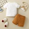 Conjunto Infantil 2025 Algodão Bolha Shorts de Manga Curta para Meninos Conjunto de Duas Peças 2026 Novo Tendência Conformidade Transfronteiriça Pontos de Venda