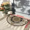 Felpudo de entrada Amazon para envío transfronterizo, felpudo semicircular, absorbente de agua, resistente a la suciedad, alfombra de terciopelo de cristal antideslizante