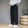 Primavera y Verano nuevo estilo chino para hombre pantalones casuales retro jacquard de algodón y lino juventud sueltos modernos rectos pantalones de hombre al por mayor