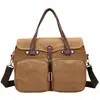 Bolsa de Lona Masculina Tendência Casual Tote Bag Grande Capacidade Bolsa Transversal Masculina para o Dia a Dia Bolsa Mensageiro Retrô