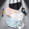 Ropa interior de seda de hielo sin costuras para mujer, sexy, de cintura baja, color sólido, divertida, de algodón, 100%, bragas femeninas, Outlet de fábrica