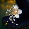 Broche de Flor de Perla de Agua Dulce Barroca Natural Lujo Accesible Pin para Ropa de Otoño e Invierno de Gama Alta Accesorios para Traje