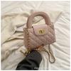 Bolsa de Mão Pequena Acolchoada Estilo Chanel para Mulheres 2026 Nova Moda Versátil Bolsa Transversal Elegante com Corrente Bolsa Pequena para o Dia a Dia