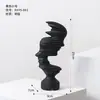 Esculturas Abstractas Creativas Nórdicas de Rostro Humano en Resina, Adornos para Habitaciones Modelo de Villas, Gabinetes de Vino y Decoraciones de Entrada
