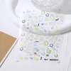 Internet Red Panda Flor Nail Art Adesivo Relevo Decoração Estereoscópica Zoo Desenho Animado Letras Inglesas Linha Doce