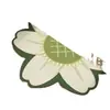 Tapete de Tierra de Diatomeas, Absorbente de Agua, Antideslizante, Secado Rápido para Entrada de Baño, Tapete Antideslizante Semircircular Floral