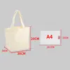 Bolsa de Tote de Lona Lisa Reutilizable para Compras Manualidades DIY Promoción