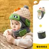 Sombrero Infantil de Bebé de Limón Otoño e Invierno Protección para las Orejas Sombrero Cálido para Niños y Niñas Sombrero Lei Feng de 25 Piezas Set de Tres Piezas Invierno