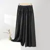 Pantalones Casuales con Cordón Nuevos 2026 para Mujer, Pantalones y Faldas de Verano de Cintura Alta, Pantalones Anchos Holgados Adelgazantes, Pantalones Falda para Mujer