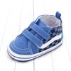 Zapatos de Bebé de Primavera y Otoño de 0-1 Año Zapatos para Niños Pequeños a Cuadros Doble Velcro Suela Suave Zapatos de Bebé zapatosdebebé 2545