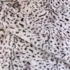 Tela de Peluche de Visón con Estampado de Leopardo de Nieve para Abrigos de Otoño e Invierno, Juguetes, Cojines y Pantuflas