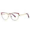 Gafas ópticas de moda 3099 pintura de puntos bicolor gafas anti-luz azul montura de mujer Europa y Estados Unidos transfronterizo nuevo espejo plano punto