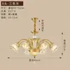 Lustre de sala de estar estilo americano todo em cobre, grande lustre principal retrô estilo europeu para sala de jantar e quarto, luminária decorativa de cristal de luxo para villa