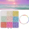 Kit de Material de Miçangas de Vidro Coloridas 9 Grades Novo Produto Transfronteiriço 3mm Conjunto de Pulseira de Joias DIY Feito à Mão Atacado