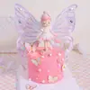 Adornos Decorativos para Pastel de Mariposa Grande Celebridad Cibernética Diosa Bordado Mariposa Grande Cadena de Luces Luminosa Enchufe para Vestido de Fiesta de Cumpleaños