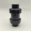 Válvula de Retención de Doble Unión de UPVC Válvula Unidireccional de PVC-U Válvula de Retención Shuangyoling Suministro de Agua Química Industrial Válvula de Retención de PVC