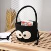 Cesto de Armazenamento de Diversos de Carbono Preto Pequeno de Olhos Grandes de Desenho Animado Personalizado Cesto de Armazenamento Criativo para Mesa de Casa Cesto de Armazenamento Trançado de Briquete