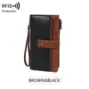 Nuevo monedero de mujer anti-magnético RFID transfronterizo con múltiples ranuras para tarjetas 70% de descuento Cartera larga Bolso de mano de moda retro europeo y americano