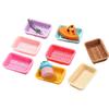 Plato de juego de comida de resina, cesta de bambú de simulación, adornos de pan, juego de comida de resina, pequeños accesorios, juguetes de juego, accesorios de traje